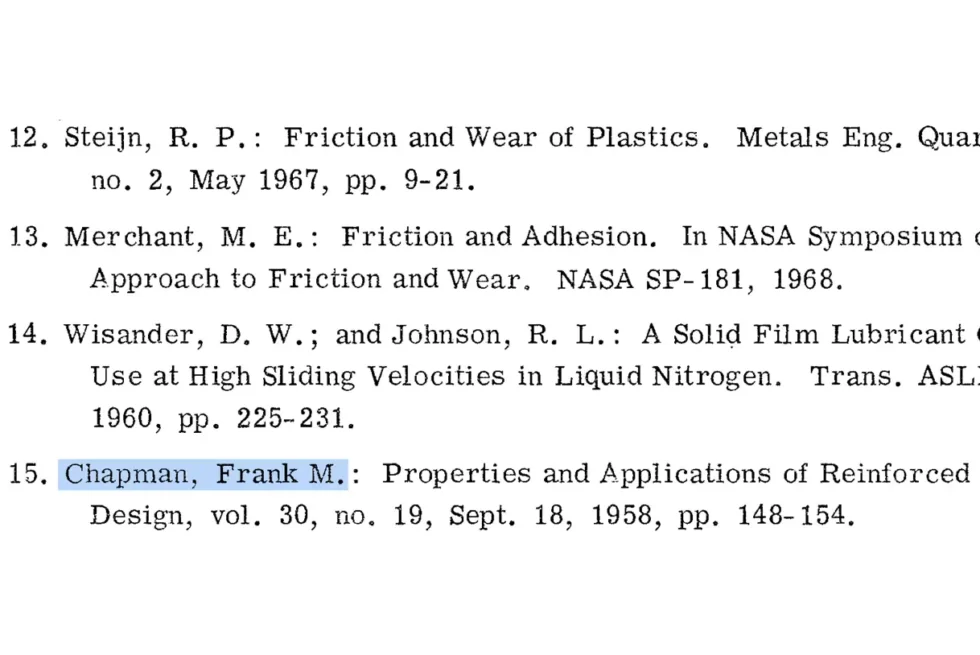 Frank Chapman Article 1958 about the properties and applications of fluoropolymers